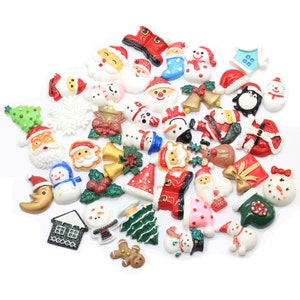 Assortiste Hars Kerstserie Crafts Flatback Cabochon Scrapbooking Decoraties HaarClips Verfraaiingen Kralen Diy Slime Charms