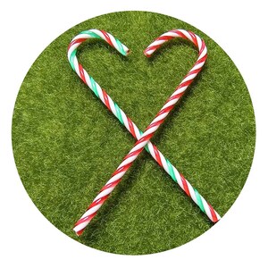 Bonbons de canne de Noël à rayures de 150 mm/59 pouces pour embellissements de fête de Noël Décoration de Noël Miniatures suspendues pour arbre de Noël