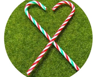 150mm/59inch Stripe Christmas Cane Candy For Christmas Party Embellishments Christmas Decoration Miniatures Christmas Tree Hanging