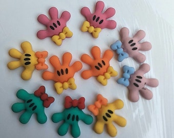 Cute Mouse Hands resin flatback cabochon DIY hair bow center scrapbooking