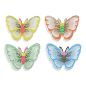 Kawaii Süße bunte Schmetterlinge Flachrücken Resin Cabochons Scrapbooking DIY Schmuck Handwerk Dekoration Accessorie