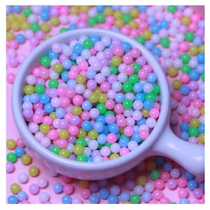 3 4 5 mm Candy Color NO Hole Beads Acrylic Beads for Jewelry Making Handmade Kids Toys DIY
