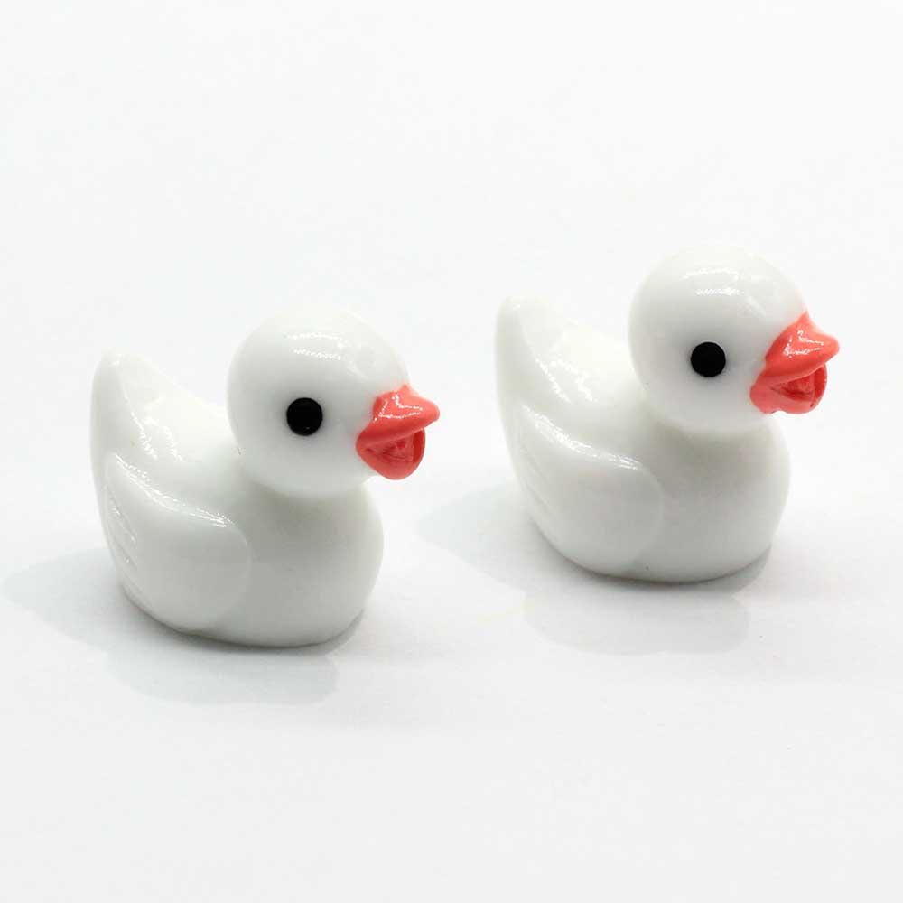 QUPIVA Mini-Enten 100 Stück – Kunstharz Kleine Gelbe Entchen 1,6 X 1,1 Cm, Für