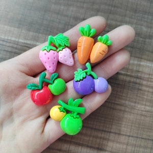 Kawaii Vegetable Mushroom Radish Onion Pea Flat back Resin Cabochons Scrapbooking Decoration Crafts DIY Embellishments Accessories