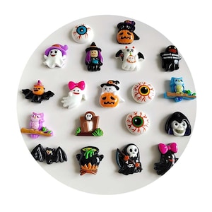 Rzemiosło DIY Akcesorium Uroczy Kawaii Dyniowy Duch Szkielet Kot Żywica Halloween Charms