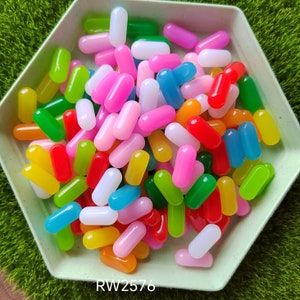 Simulation Resin Jelly Beans Cute Mini Sugar Candy Food Diy For Jewelry Making Hair Bows Accessories