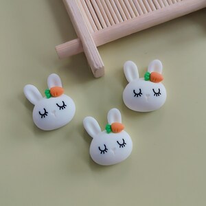 Ostern Mini Harz Kaninchen Lange Ohr Harz Cabochon Für Nagel Aufkleber Slime Zubehör DIY Handwerk Charms