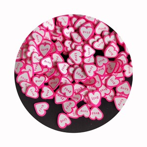 5 mm 10 mm Valentines Polymer Clay Streusel Liebe Herz 500 Gramm