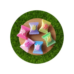21 mm süße Kaninchen Candy Perlen UV-Harz Lose Perlen für Armband-Halskette Schlüsselbund Basteln Schmuck Zubehör