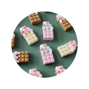 Minivoedselspeelgoed Cartoon chocoladeharsbedels voor doe-het-zelf harsen Playdough & Slime