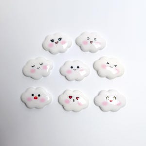 Kawaii Sliming Cloud Figurines Resin Flatback Cabochons Scrapbook DIY Bow Accessories Crafts