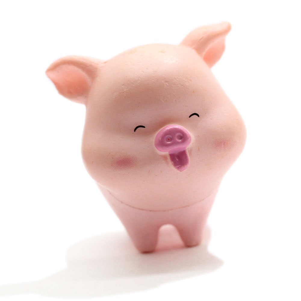 6 Pieces 40mm Cute Pigs Figurine Crafts Figure Ornament Etsy