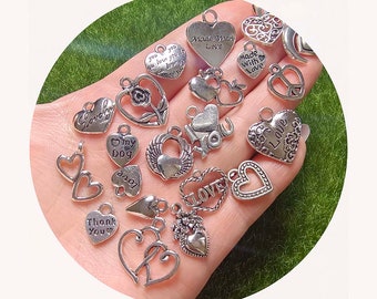 Assorted Alloy Enamel Charms - Rainbow Heart & Flower Charms For Jewelry Making