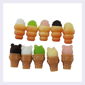 Bär Eis Ball Decoden Cabochon Harz Charme Eis Waffel Miniatur Essen