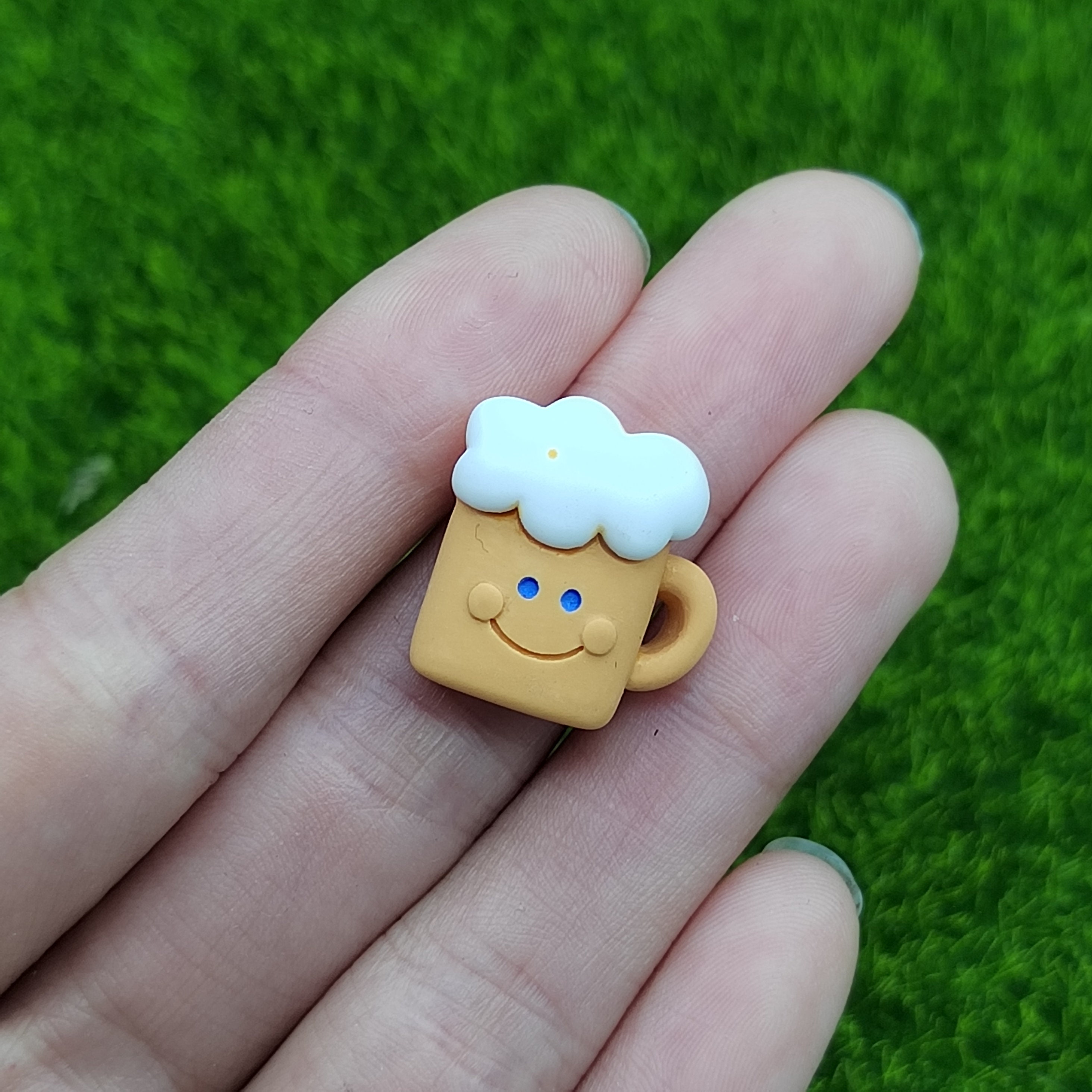 Kawaii Summer Beer Sun Coconut Resin Charms for Jewelry Making