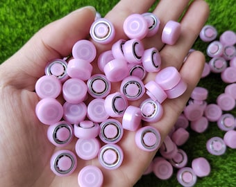 12mm Pink Mini Bearing Round Shape Base Connectors Jewelry Findings Components