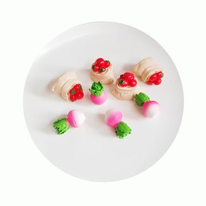 Accesorios para casa de muñecas DIY Resina Pascua Mini zanahoria Jardín Juguete Tomate Zanahoria Bebé