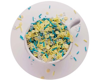 Lemon Ice Confetti Mix Clay Sprinkles for Slime Miniature Foods Slices