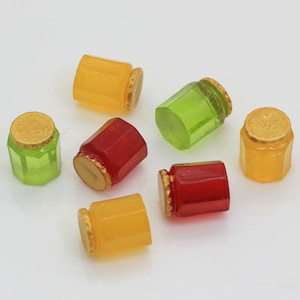 3D Resin Fruit Honey Tea Jam Jars Cup Cabochon Dollhouse Miniature Honey Pomelo Tea Simulation Food DIY Toy Doll House