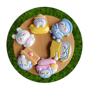Cartoon Pinguïn Hars Decoratie Ambachten Plaksteen Cabochon Versieringen Voor Scrapbooking DIY Accessoires Slime Charms