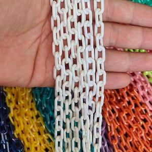 UV plated Color Acrylic Link Chains for Glasses Chains Retro Long Link Hanging Neck Sunglasses Cords Metal Reading Eyeglasses Holder Lanyard
