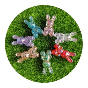 Mix Farben Häschen Harz Cabochons 100 Stück Herstellung Schmuck Liefert Cabochon DIY Versorgung Charms