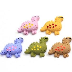 Kawaii Dinosaur Flatback Resin Cabochons Scrapbooking per Hairbow Center Abbellimento Fai da te Accessori per telefoni fai-da-te