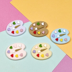 Linda Mini paleta flat back Resina Cabujones Scrapbooking DIY Joyería Artesanía Decoración Accesorios
