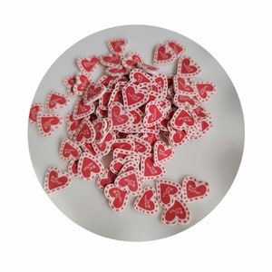 Arcilla San Valentín Sprinkles Conversación Corazones Color Rojo
