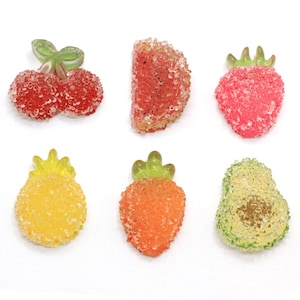 Congelar fruta Cereza Sandía Piña Aguacate Zanahoria Rhinestone Resina Cabochones Adornos Scrapbooking Patch