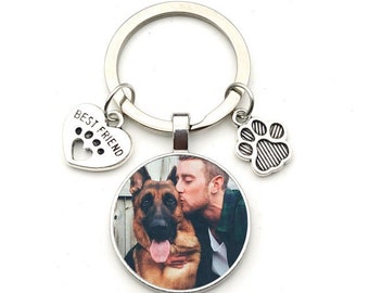 dog photo keychain, photo keychain, personalized photo keychain, cat photo keychain, Pet Memorial Keyring, Dog Memorial, Cat Memorial,
