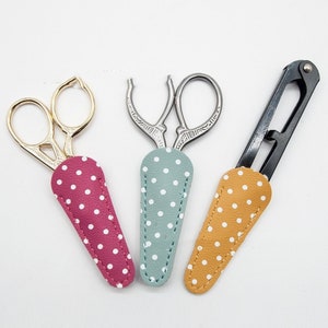 scissor case, Coloful Scissor Sheath, Faux Leather Cover For Embroidery Scissors, Hair Scissors Cover, Scissors Safety Tip Cover,