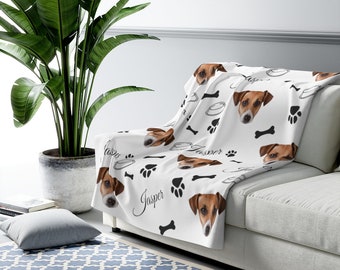 Personalized Dog Blanket, Custom dog blanket, dog face blanket, pet blanket, dog name blanket, Cat Blanket Crate Blanket, cat name blanket
