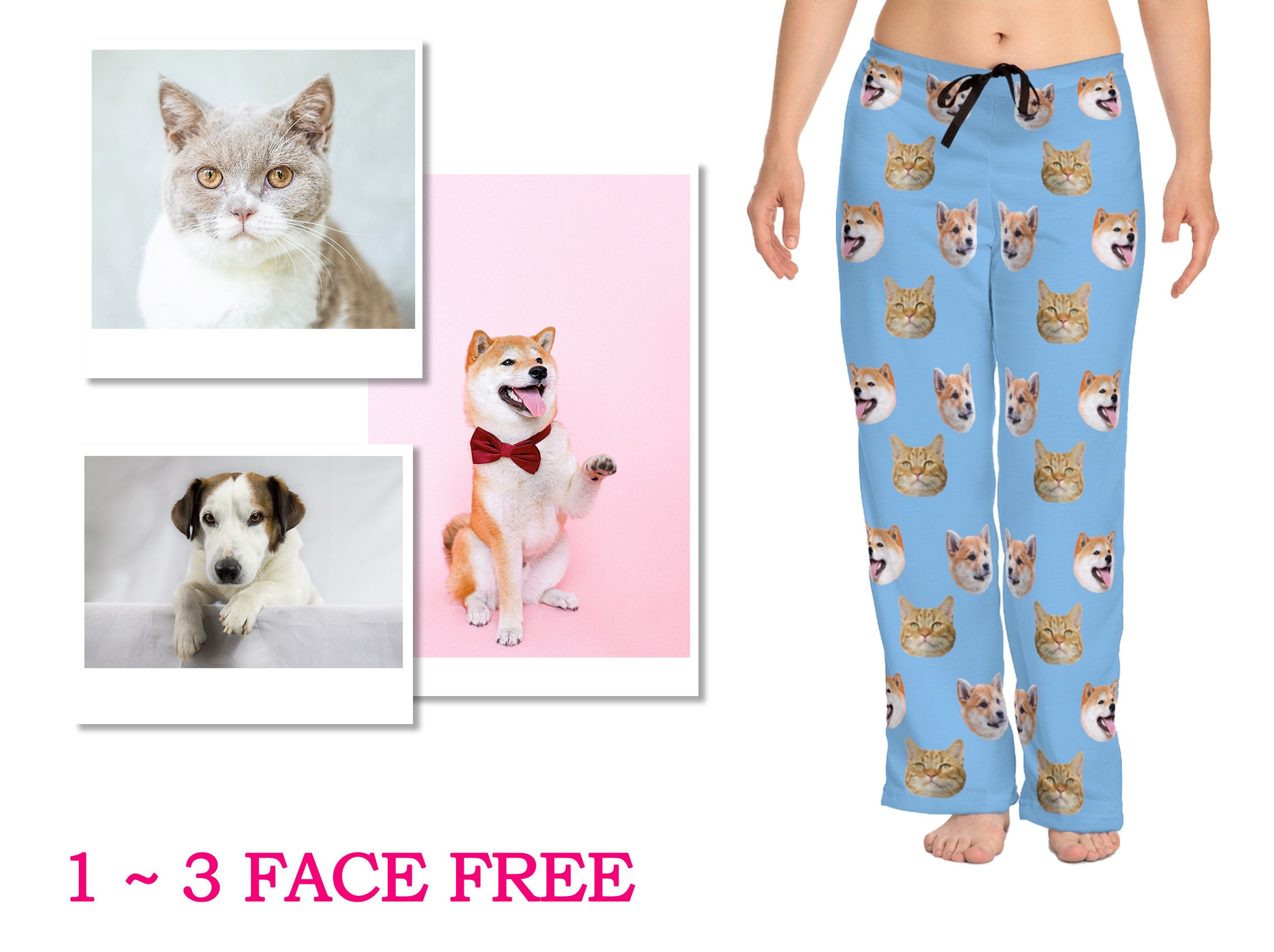 custom pajama pants, Custom Dog Photo Pajamas, custom Women's Pajama Pants, Pet Face Pajamas, Personalized Pet Photo PJs, Custom Pet Pajamas