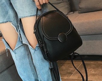 brown mini backpack purse