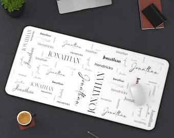 custom desk pad, custom desk mat, name desk pad, name mouse pad, custom mouse pad, custom desk accessories, Personalized Mouse Pad