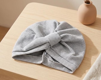 Soft Cotton Chemo Headwear for Women | Turban Headwrap | Cancer Headwear & Alopecia Cap | Cozy Solid Color Beanie | Sleep Hats