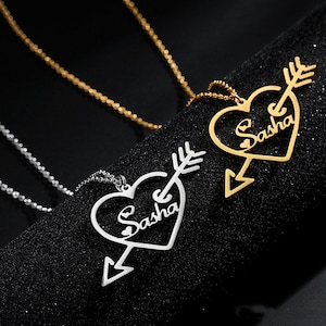 Custom Heart Necklace, Personalized Heart Necklace, Engraved Heart Necklace, Personalized Necklace, Silver Heart Necklace,
