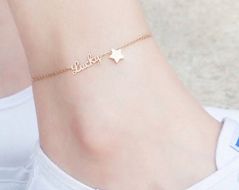 custom ankle name bracelet persona,S925 Sliver, custom anklet, Personalized Anklet, customize Your Anklet Bracelet, Anklet Name Gift Jewelry