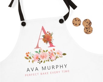 Personalized Apron, Personalized Apron for women, floral Apron Cooking Gift, custom apron, Customized apron, bridesmaid apron, bachelorette