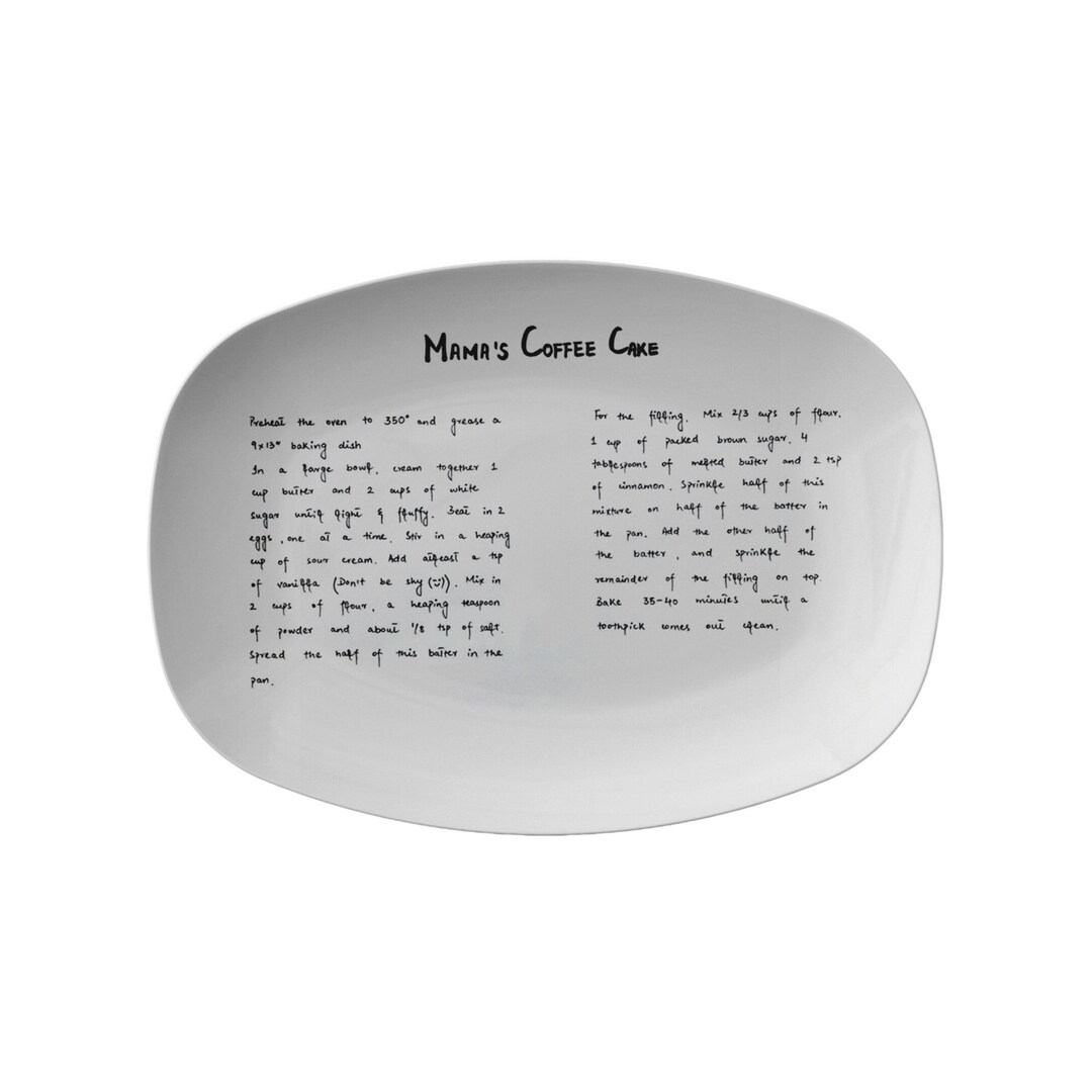 Handwritten Recipe Personalized Platter, Platters With Handwritten