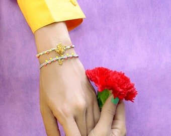 Trimurti Brahma Colorful Bracelets, Wish bracelets, Friendship Bracelets, Amulet Bracelets, Good Luck Dainty colourful Bracelets.