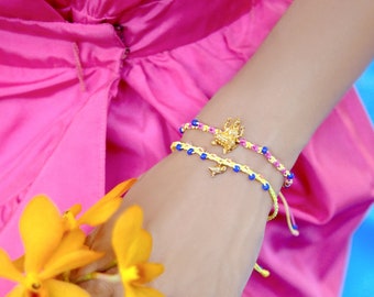 Tridevi Lakshmi Colorful Bracelets, Protection Bracelets, Friendship Bracelets, Amulet Bracelets, Good Luck Dainty colourful Bracelets.