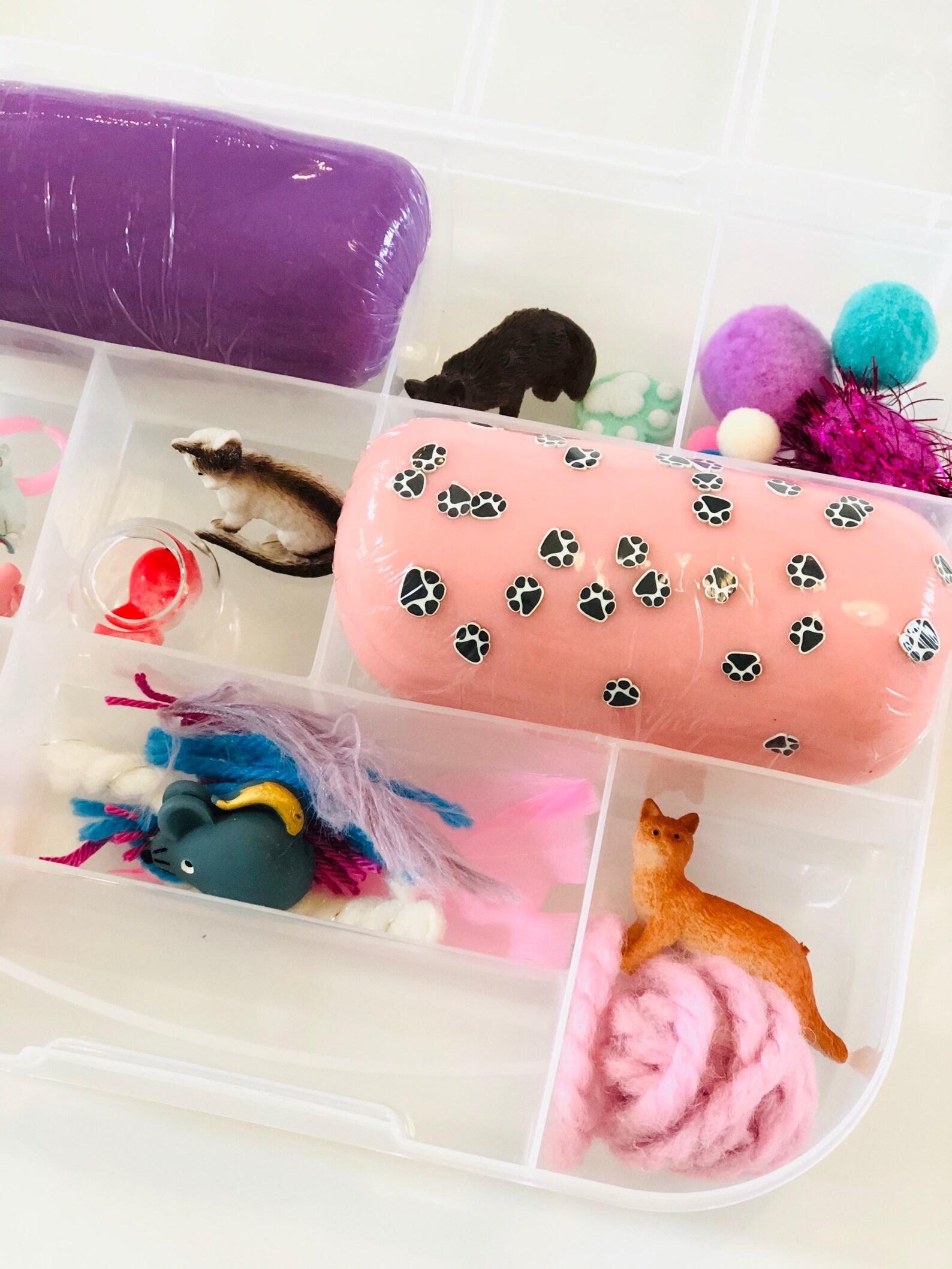 Sensory Playdough box Kitty Cat Etsy