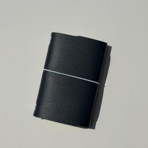 Blauer A6 Kunstleder nachfüllbarer Notizbuch Einband - Tri-Fold Notebook Portfolio, Reise Notizbuch