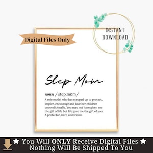 Stepmom Birthday Card Step Mom And Daughter Son mothers day Mum Quote Step mother in law of bride gift wedding gift Blended Family Decor