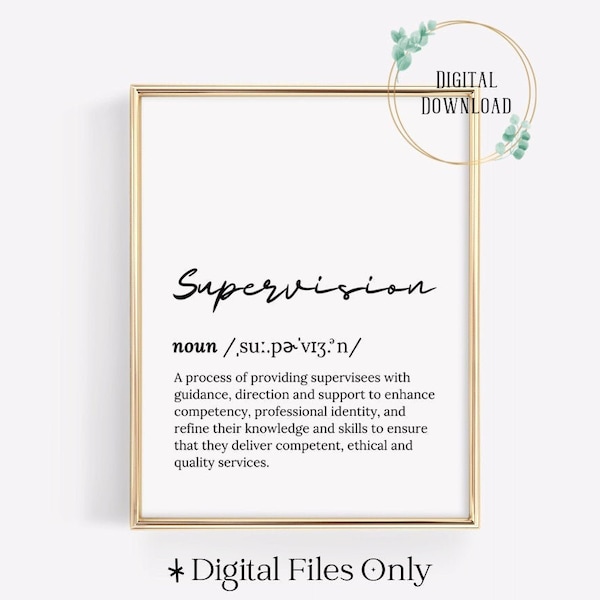 Social Work Supervisor Gift Social Worker Quotes Mentor Counselling Wall Art Supervision Poster Therapist LCSW Counselor office decor MSW