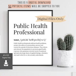 Public Health Art Prints Public Health Gift Decor Doctor Public Health Nurse Gifts Poster Degree Masters Quotes Wall Student of Graduation