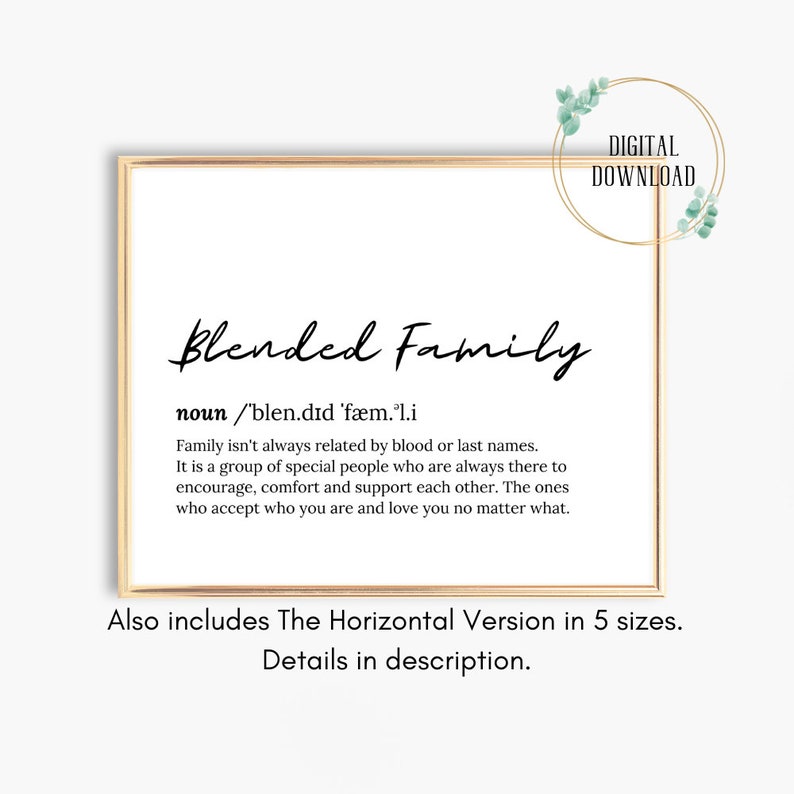 Blended Family Prints Blended Family Decor Quote Step Blended Etsy