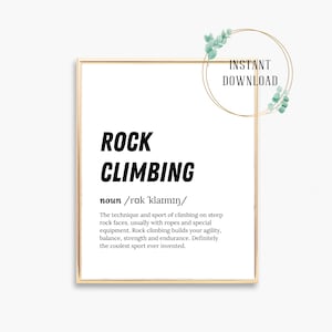 Rock Climbing Birthday Card Rock Climber Print Poster Wall Art Drawing Decor Decal Cards Gift for Climbers Boy Invitation for Boys Room Kids